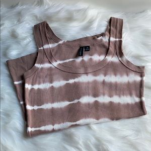 Cynthia Rowley Tan Blush Tie Dye Tank Top SZ M